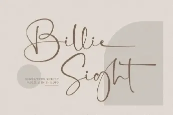 Billie Sight Calligraphy font