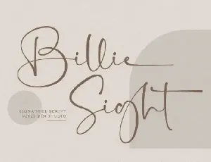 Billie Sight Calligraphy font