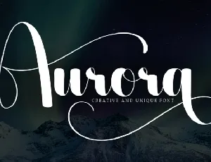 Aurora Script font