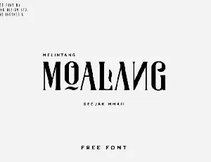 MOALANG TYPEFACE font