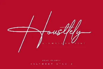 Housttely Signature font