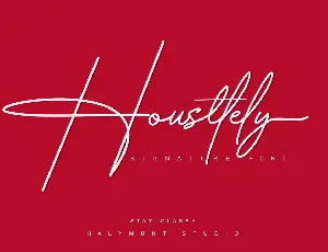 Housttely Signature font