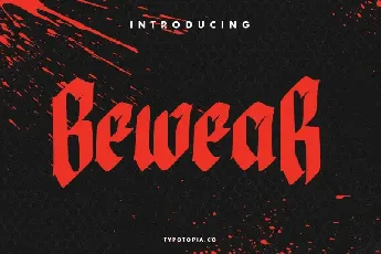 Bewear Creepy font