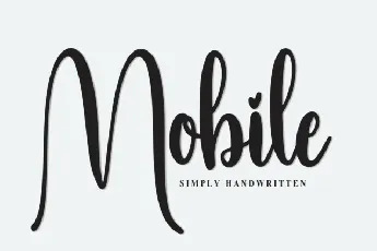 Mobile Script font