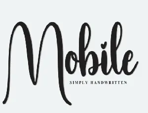 Mobile Script font