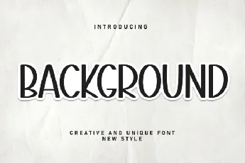 Background Display font