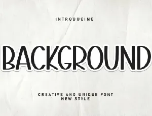 Background Display font