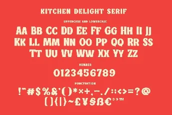 Kitchen Delight font