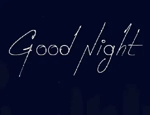 Good Night Free font