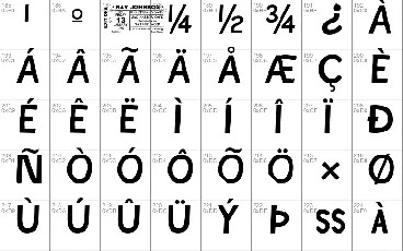 Ray Johnson font