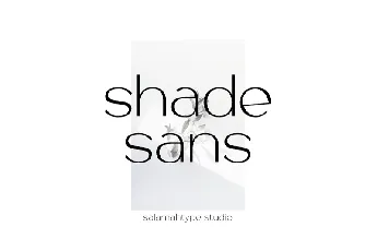 Shade Sans font