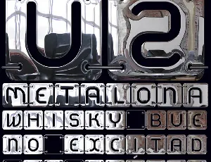 U2 Metalona* font