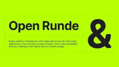 Open Runde Family font