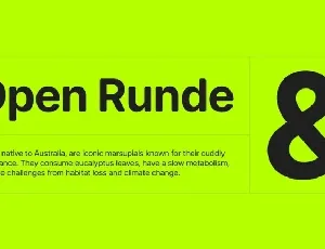 Open Runde Family font