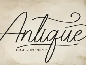 Antique Script Typeface font