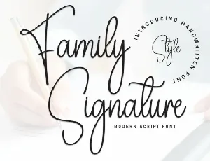 Family Signature Script font