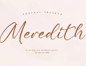 Meredith font