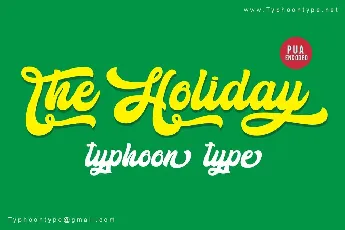 The Holiday Script font