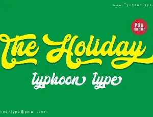 The Holiday Script font