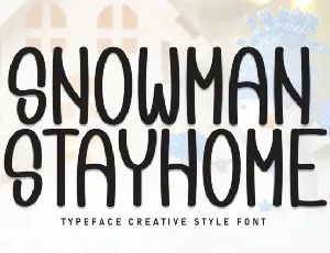 Snowman Stayhome Display font