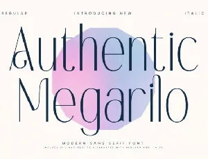 Authentic Megarilo font