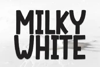 Milky White Display font