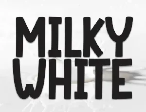 Milky White Display font