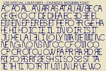 CHANGES MODERN DEMO font