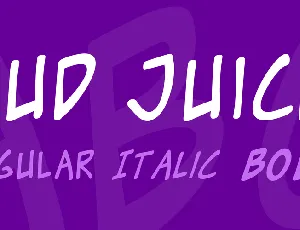 Zud Juice font