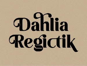 Dahlia Regictik font