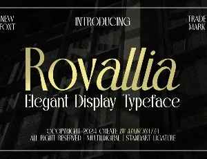 Rovallia font