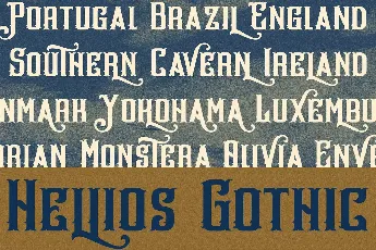 Hellios Gothic font