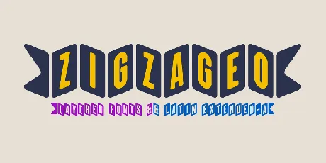 Zigzageo font