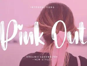 Pink Out Brush font