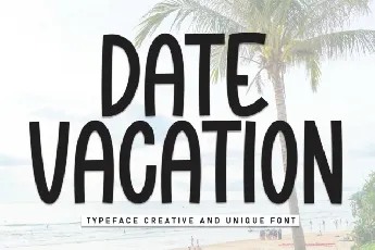 Date Vacation Display font