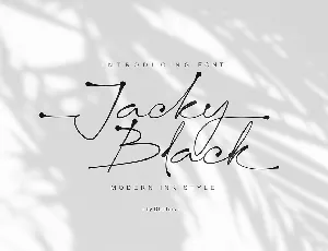 Jacky Black Trial font