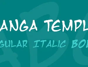 Manga Temple font