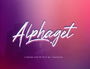 Alphaget font