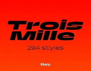 Trois Mille Family font