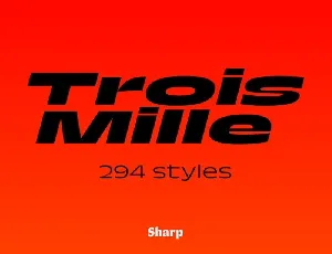 Trois Mille Family font