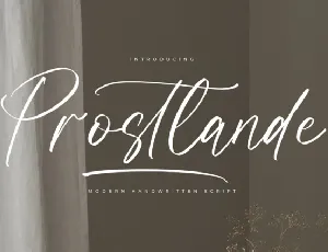 Prostlande font