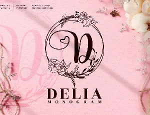 Delia Monogram font