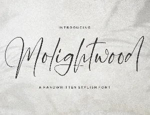 Molightwood font