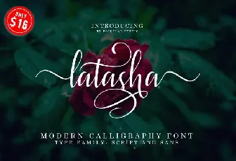 Latasha Calligraphy font