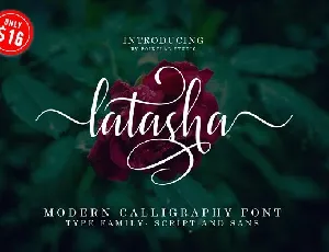 Latasha Calligraphy font