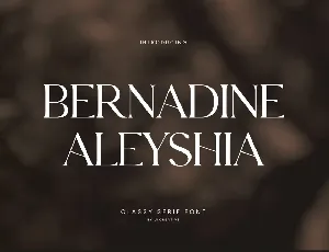 BernadineAleyshia font