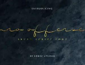 No Offense Brush Script font