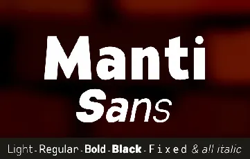 Manti Sans Family font