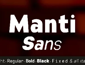 Manti Sans Family font