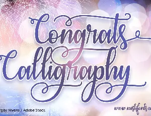 Congrats Calligraphy Free font